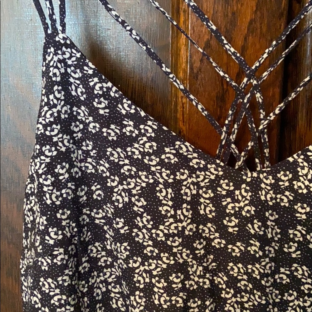 Medium navy print strappy sundress